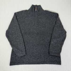 American Blue 100% Cashmere Gray Quarter Zip Sweater Men’s Size L